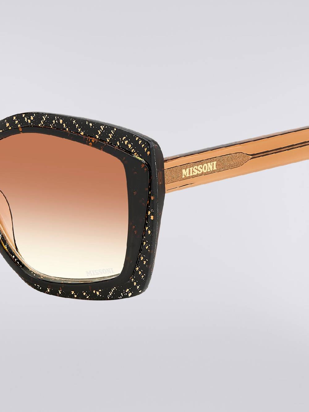 M Missoni Occhiali da sole con montatura geometrica e inserti in tessuto Nuova