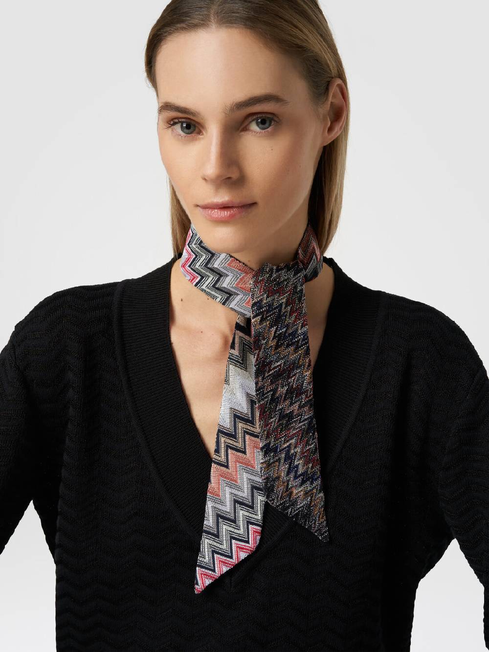 M Missoni Foulard in cotone e viscosa zig zag Qualità Garantita