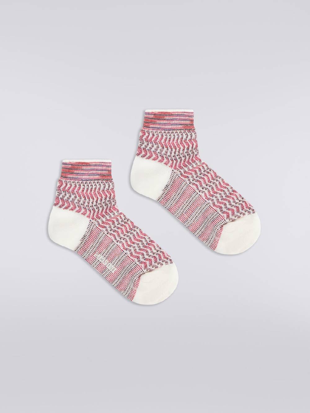 M Missoni Calze corte in cotone e nylon con multi-lavorazione Promozione Limitata