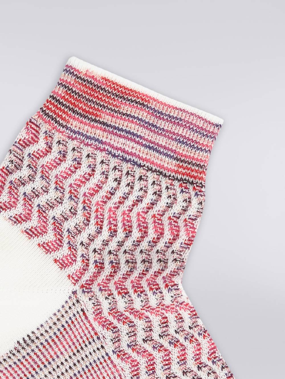 M Missoni Calze corte in cotone e nylon con multi-lavorazione Promozione Limitata