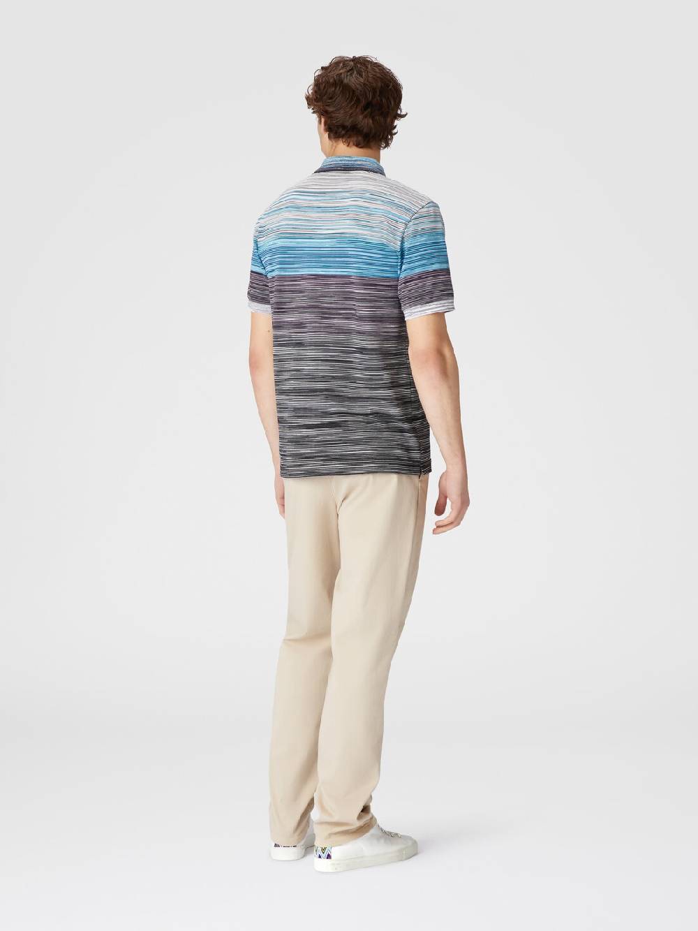 M Missoni Polo in piquet di cotone fiammato Shopping Online