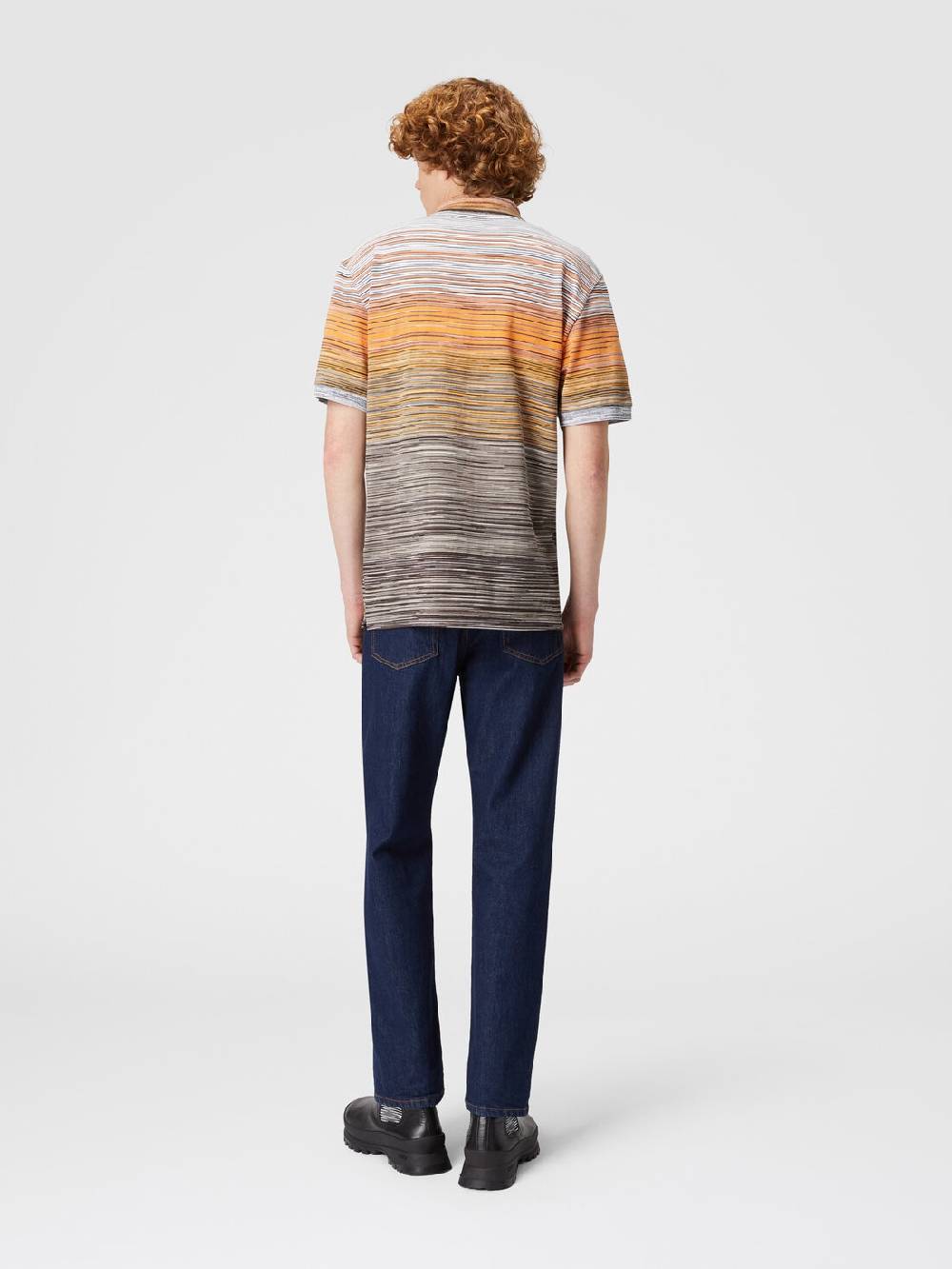 M Missoni Polo in piquet di cotone fiammato Affare Del Giorno