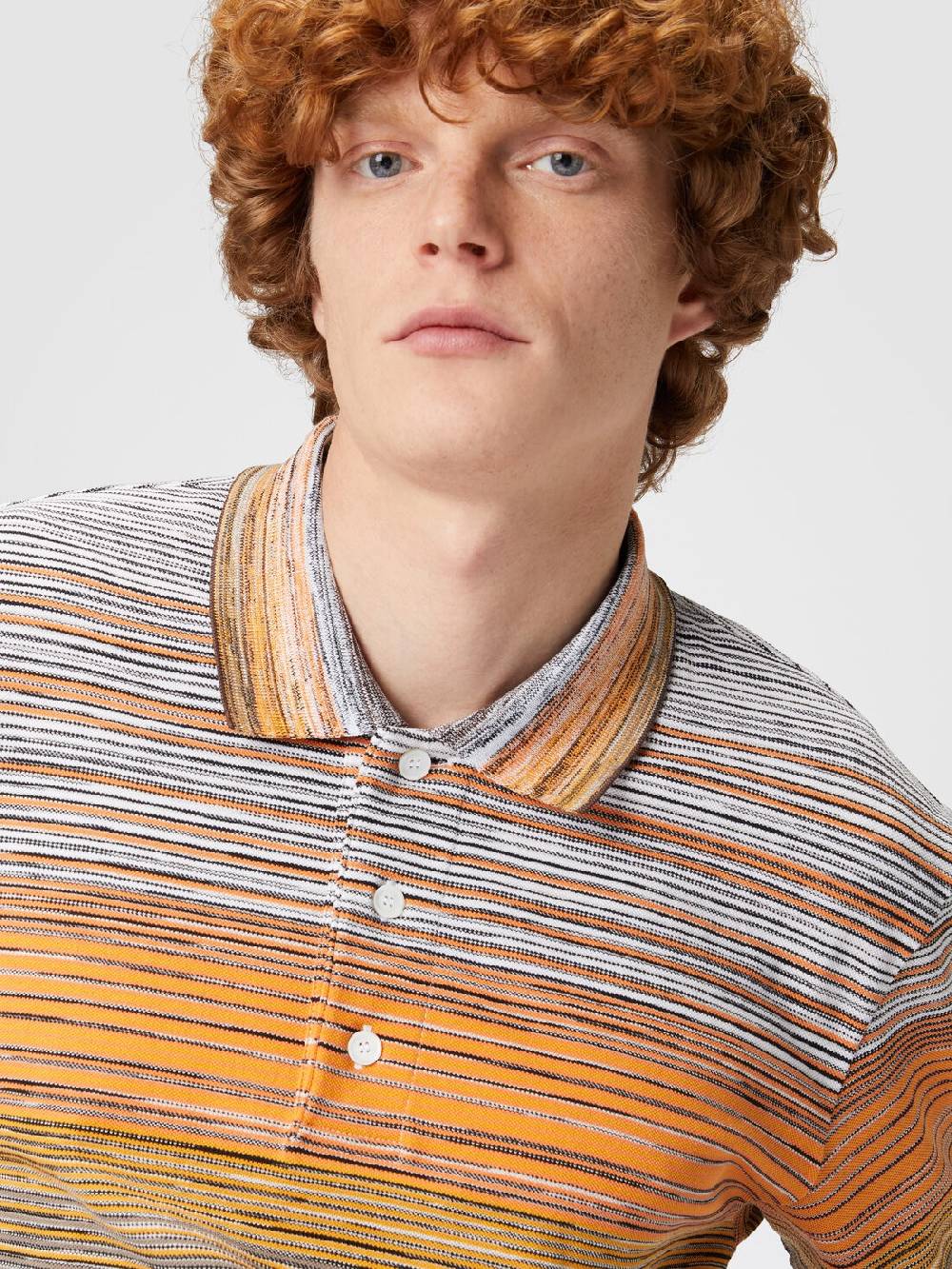 M Missoni Polo in piquet di cotone fiammato Affare Del Giorno