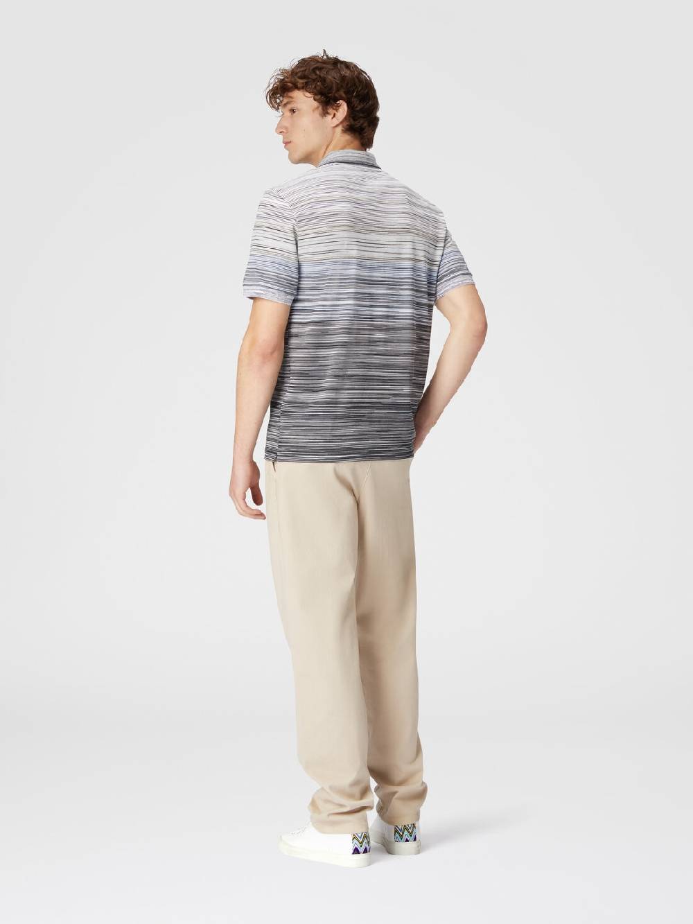 M Missoni Polo in piquet di cotone fiammato Prezzo Ridotto