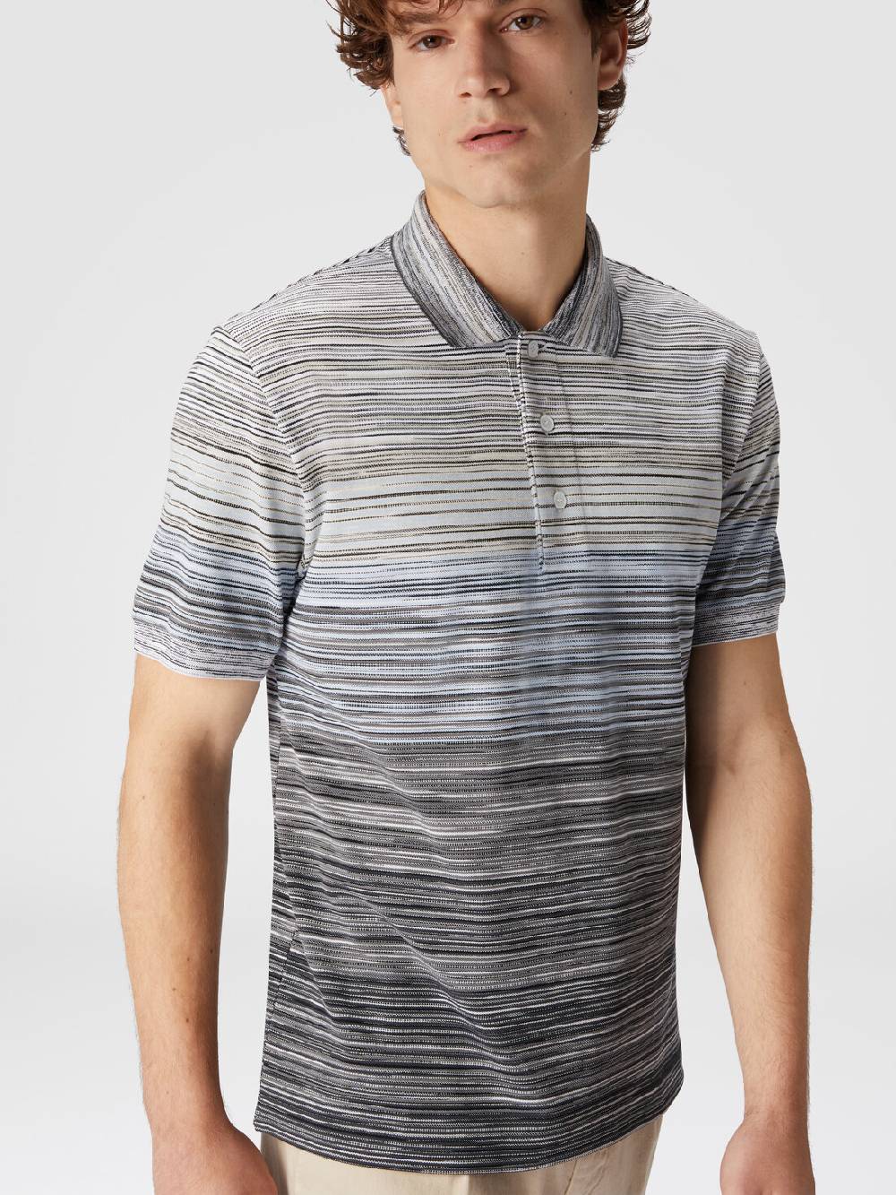 M Missoni Polo in piquet di cotone fiammato Prezzo Ridotto