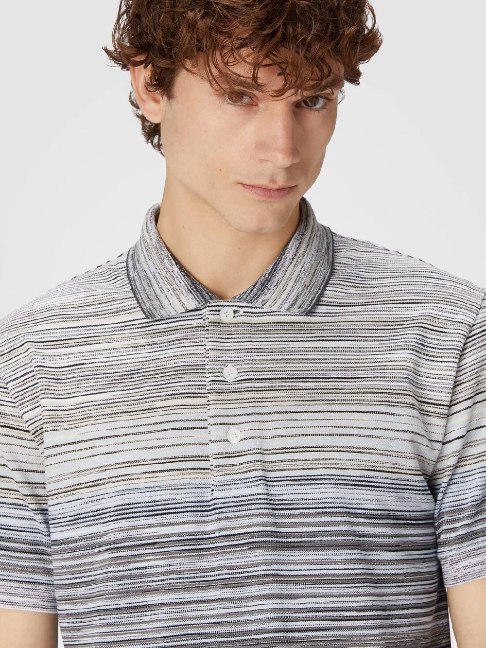 M Missoni Polo in piquet di cotone fiammato Prezzo Ridotto