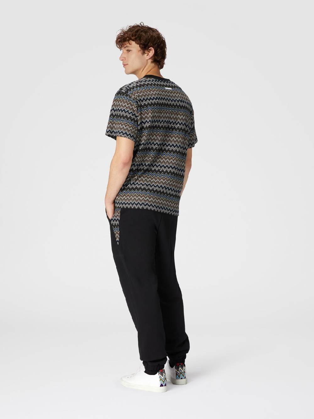 M Missoni T-shirt con motivo zig zag e logo posteriore Novità