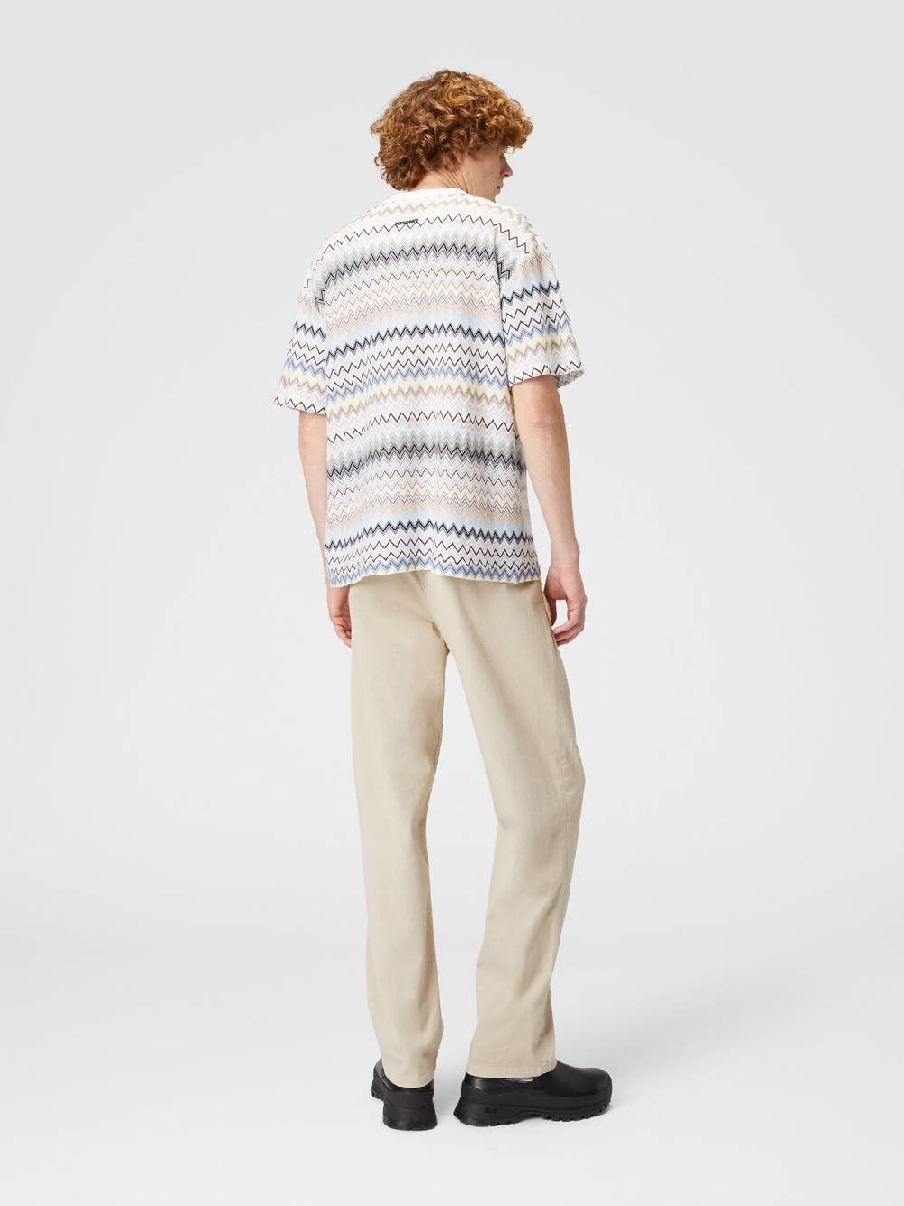 M Missoni T-shirt con motivo zig zag e logo posteriore Presa
