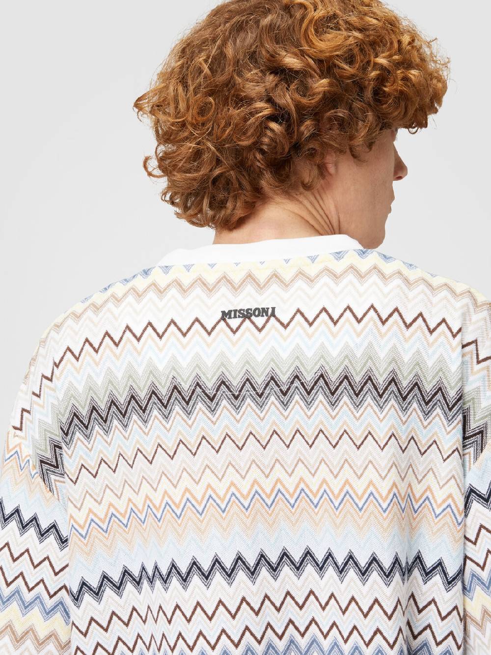 M Missoni T-shirt con motivo zig zag e logo posteriore Presa