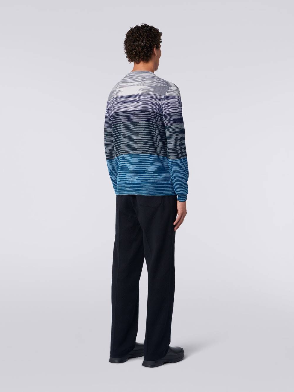 M Missoni Pullover girocollo in lana fiammata Sconto
