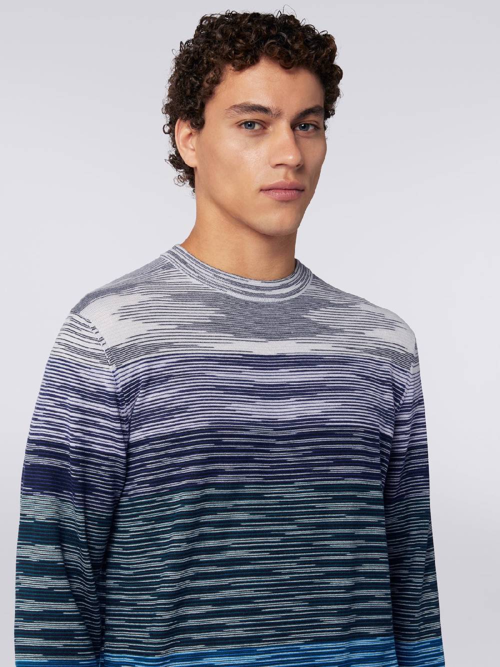 M Missoni Pullover girocollo in lana fiammata Sconto