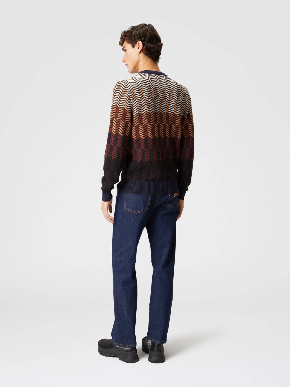 M Missoni Pullover girocollo in lana vergine zig zag Economico