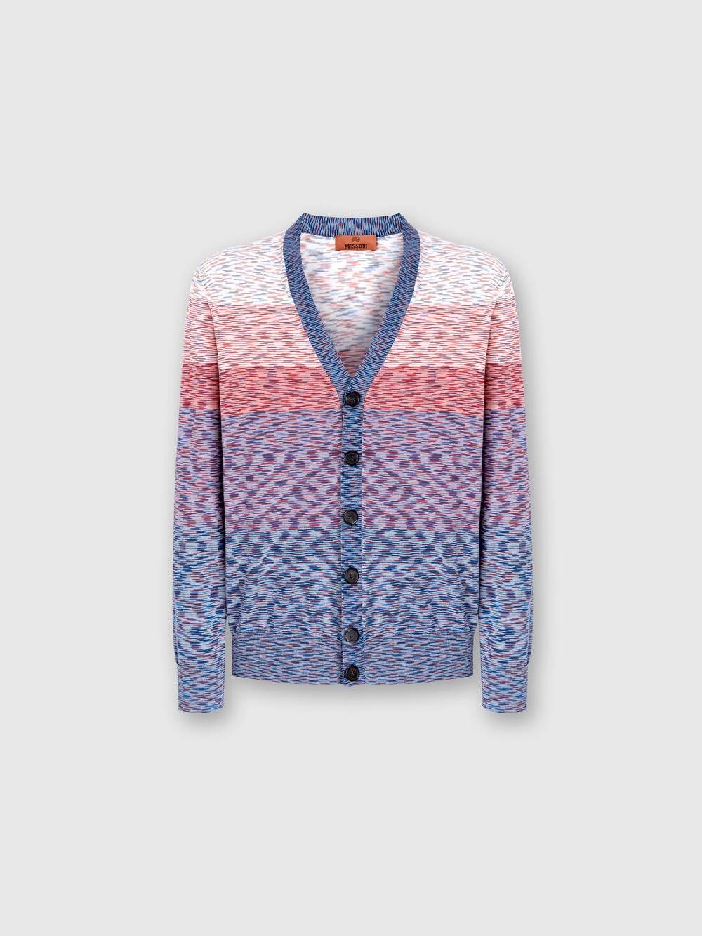 M Missoni Cardigan in maglia di cotone fiammato dégradé Outlet