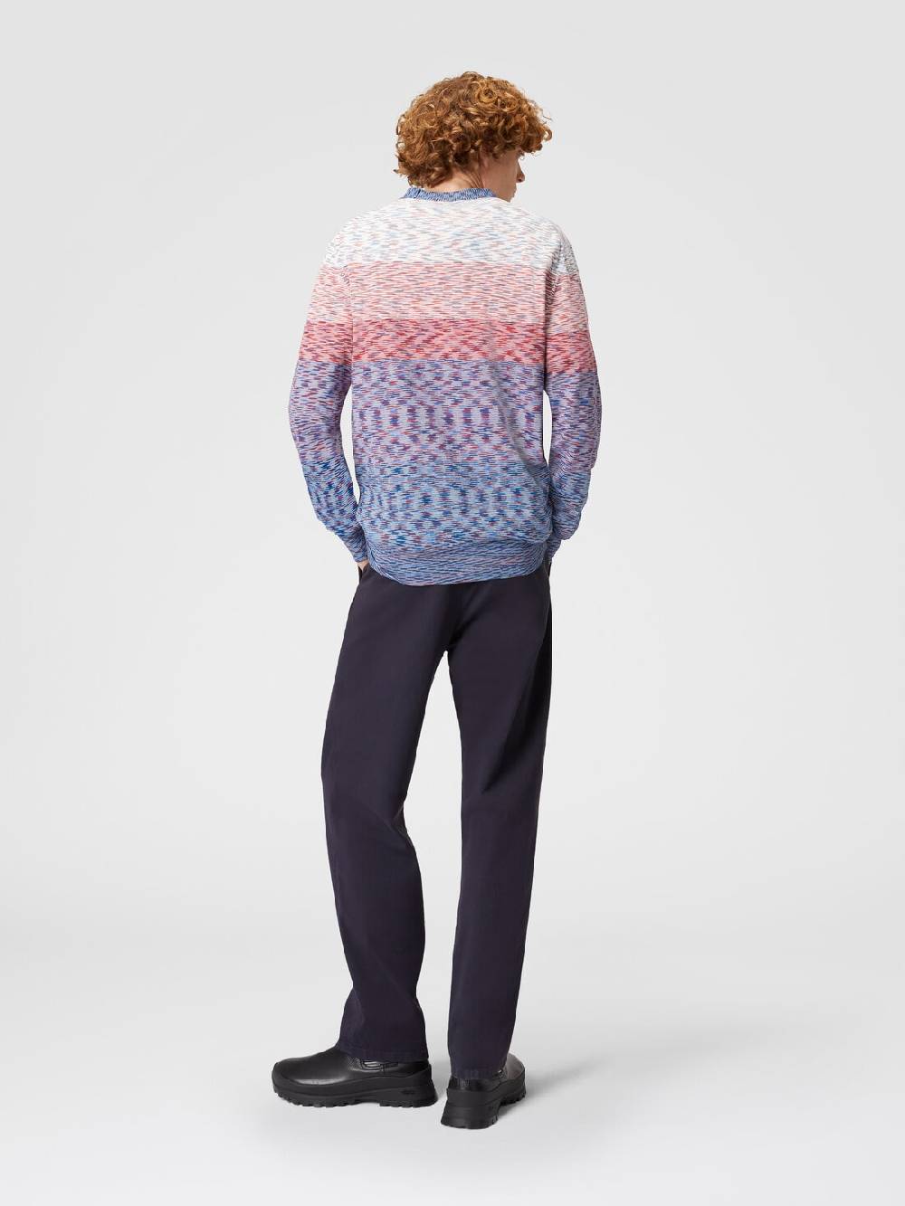 M Missoni Cardigan in maglia di cotone fiammato dégradé Outlet