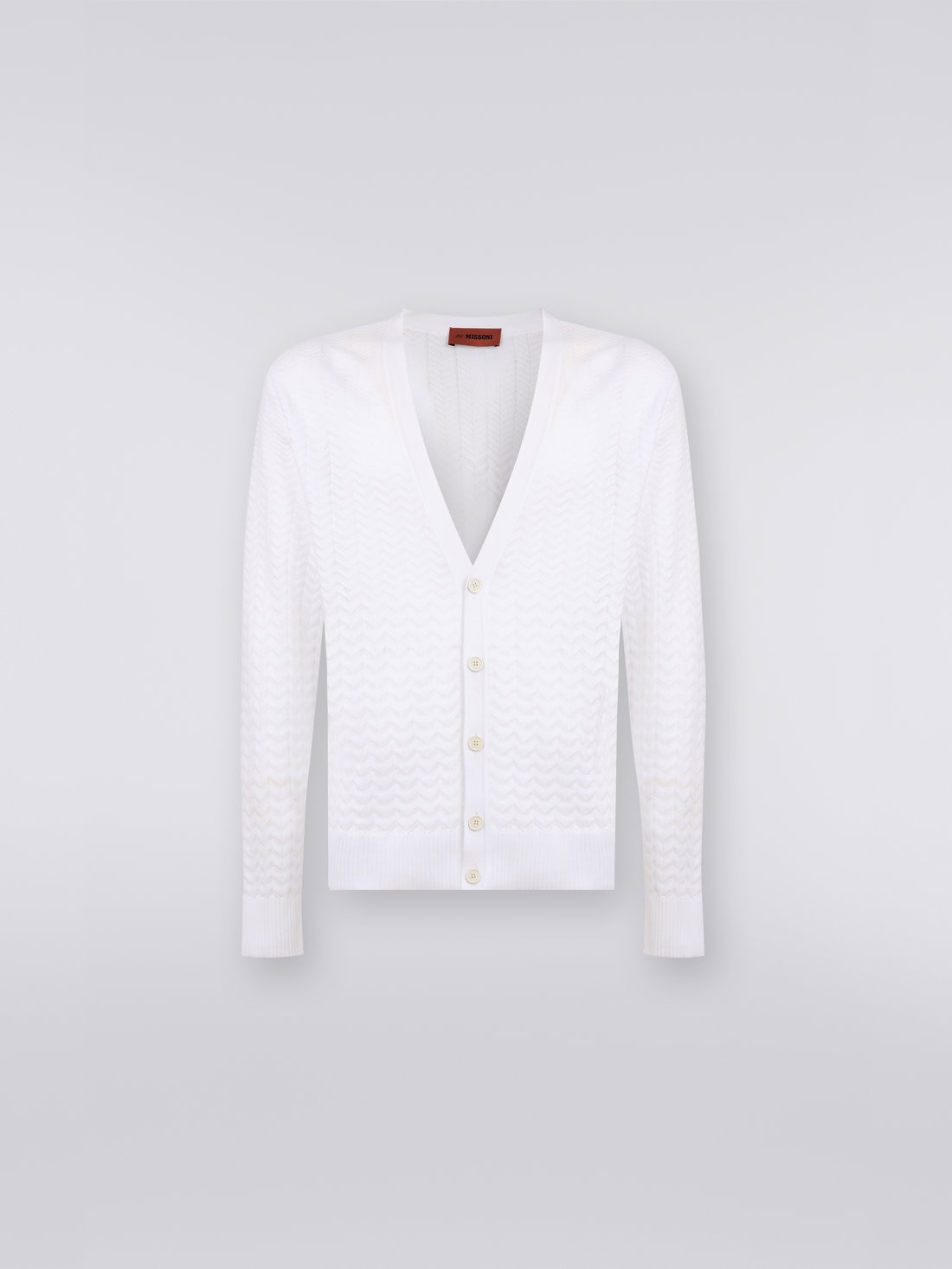 M Missoni Cardigan in cotone con toppe multicolore In Vendita
