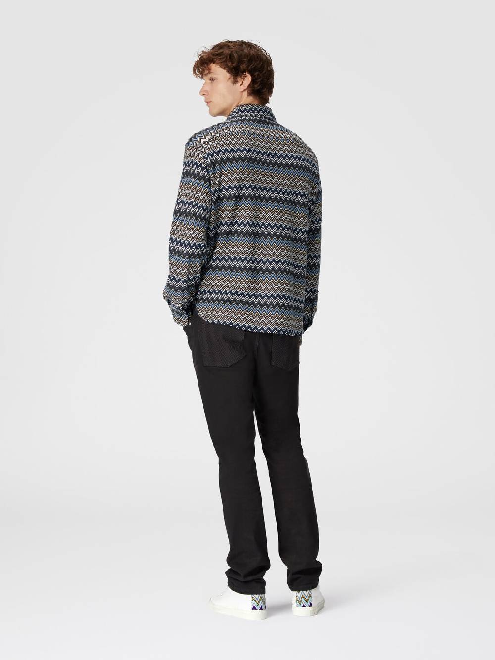 M Missoni Camicia in cotone zig zag Saldi Di Fabbrica