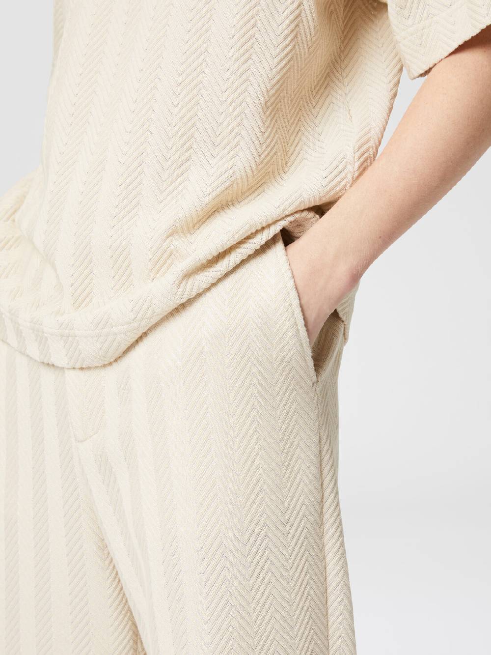 M Missoni Pantaloni classici in cotone e viscosa zig zag 2025