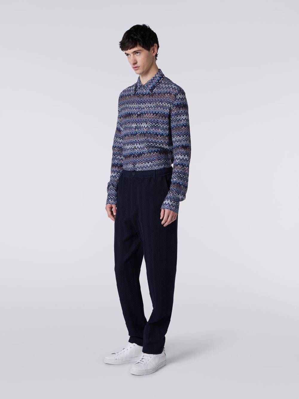 M Missoni Pantaloni classici in cotone e viscosa zig zag In Linea