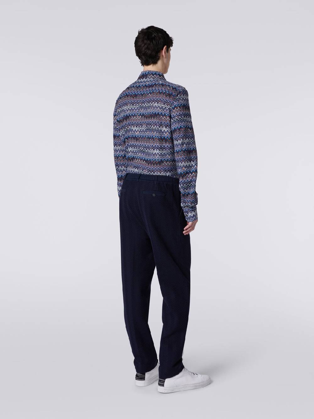 M Missoni Pantaloni classici in cotone e viscosa zig zag In Linea