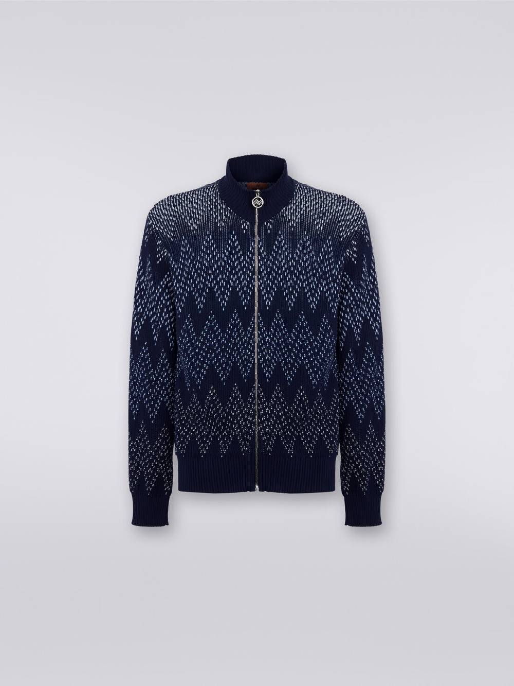 M Missoni Giacca in cotone chevron con zip Qualità