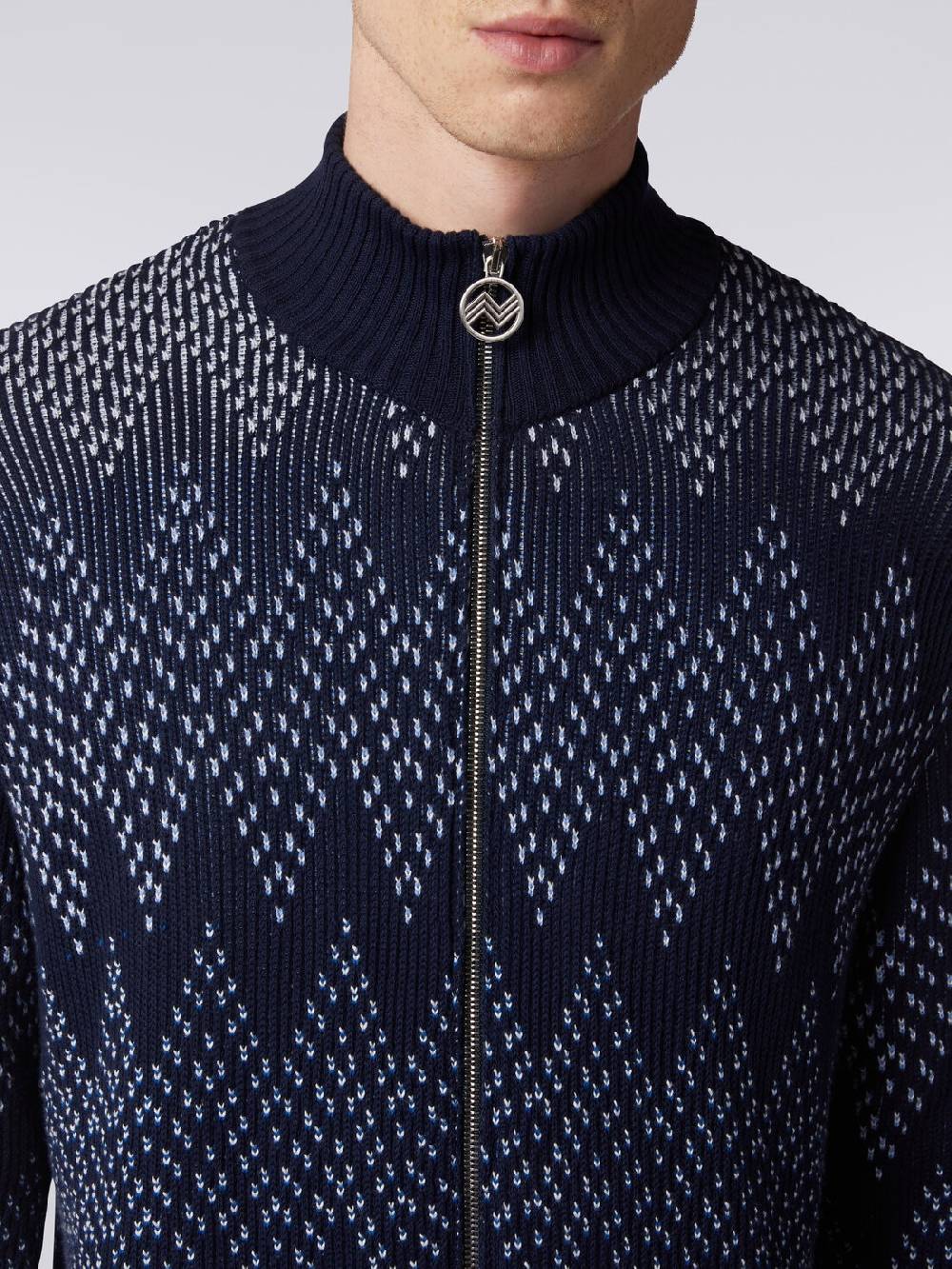 M Missoni Giacca in cotone chevron con zip Qualità