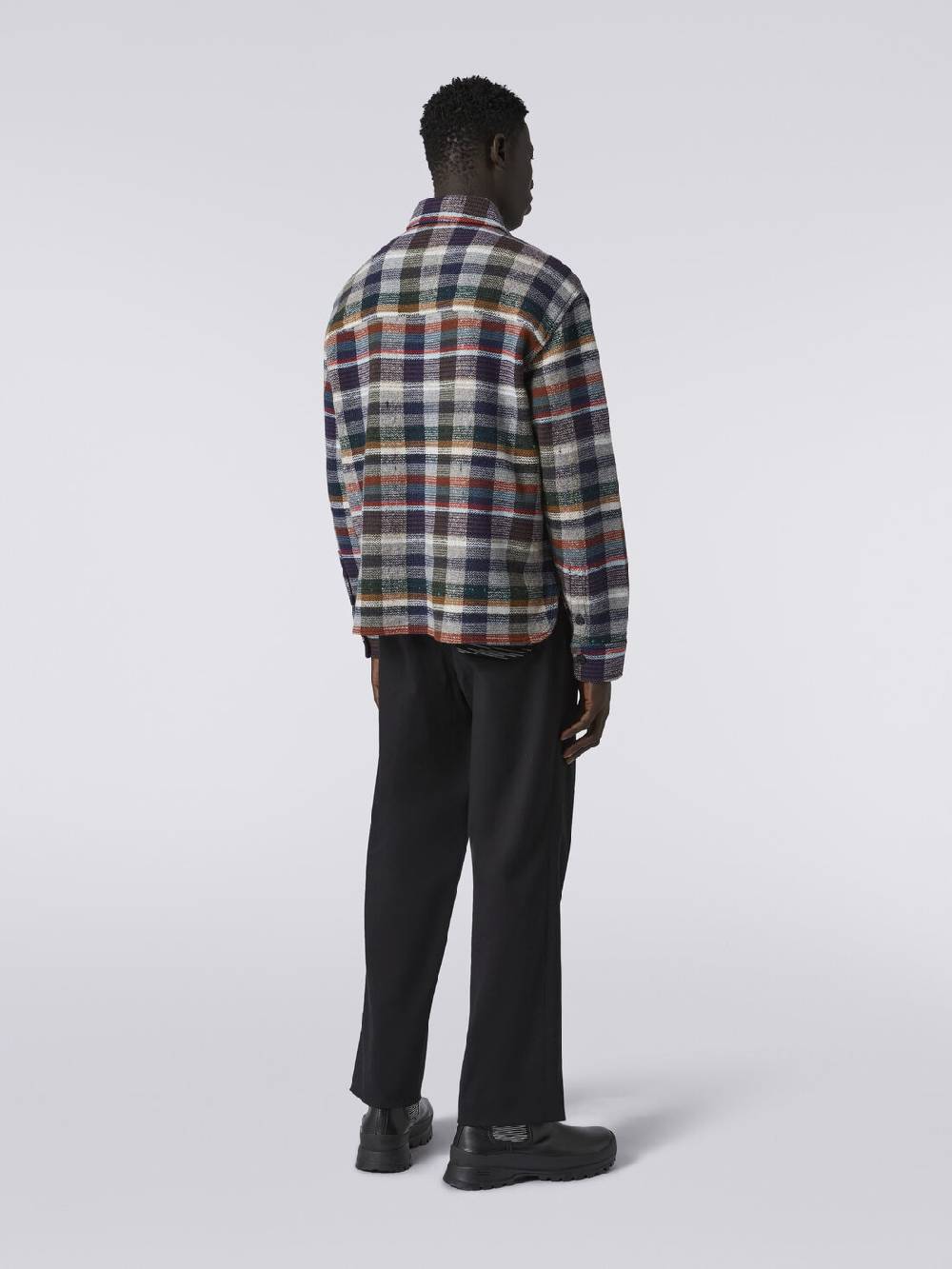 M Missoni Overshirt in lana e cachemire a quadri Vendita