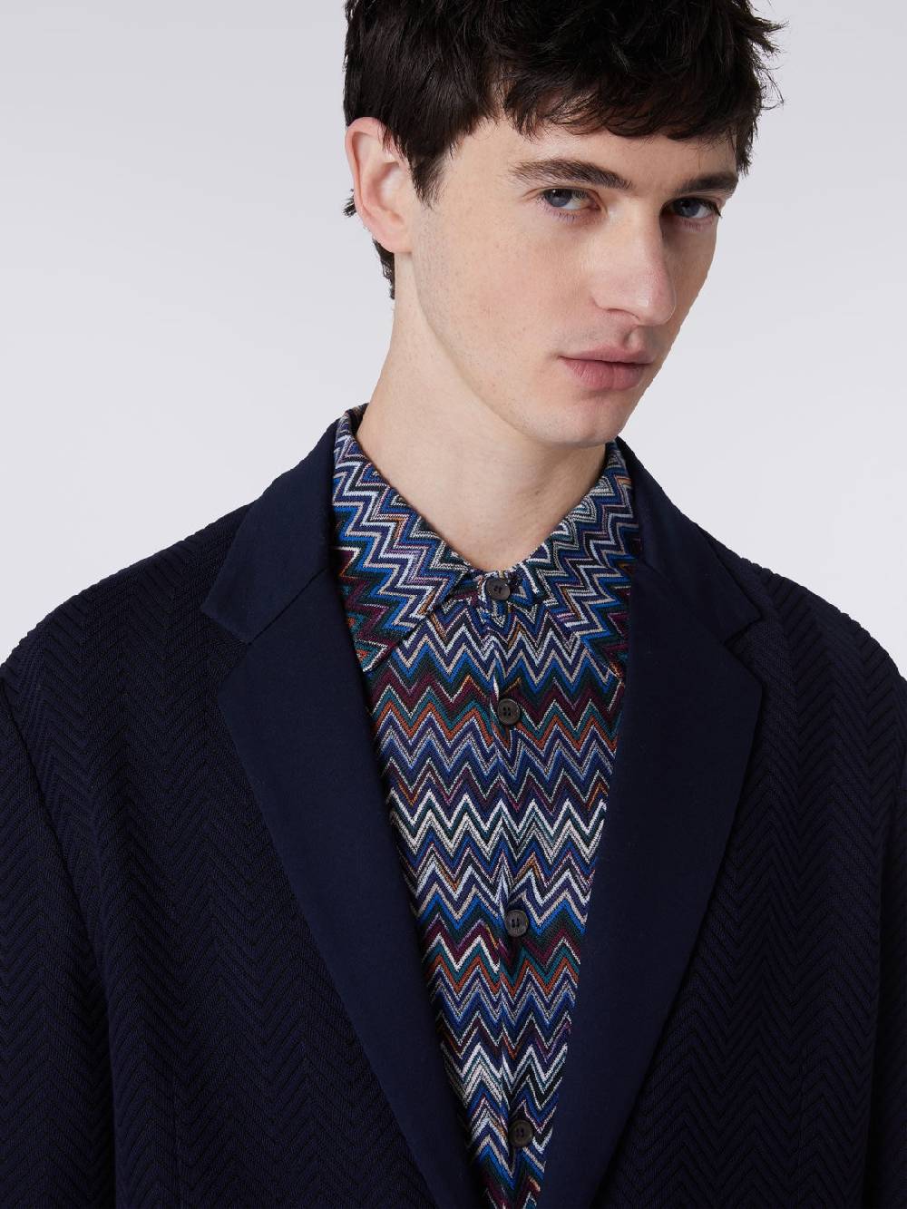 M Missoni Giacca in cotone e viscosa chevron Promozione