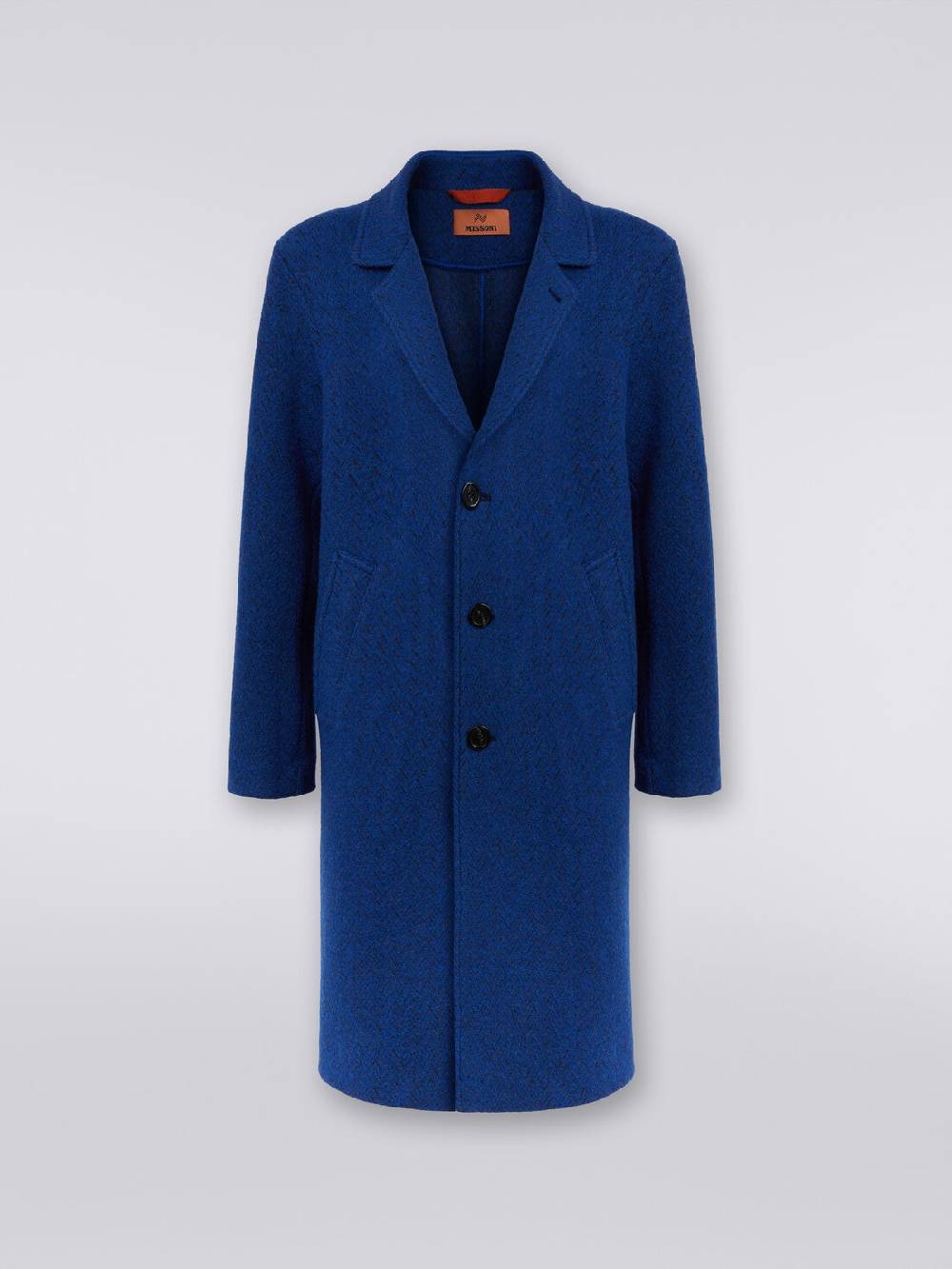 M Missoni Cappotto spigato in lana cotta Pezzi Unici