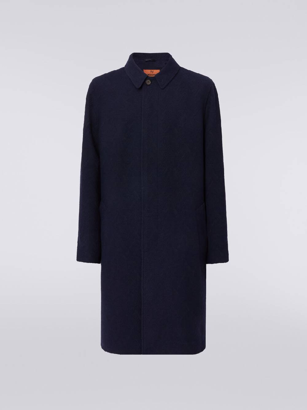 M Missoni Cappotto misto lana jacquard con motivo zig zag Qualità Garantita