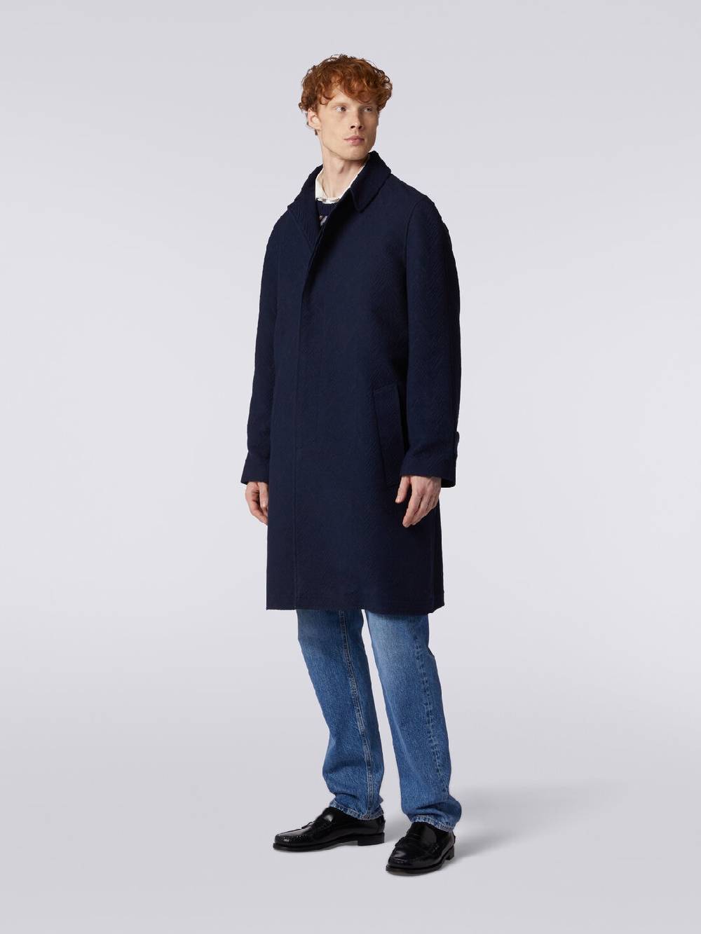 M Missoni Cappotto misto lana jacquard con motivo zig zag Qualità Garantita