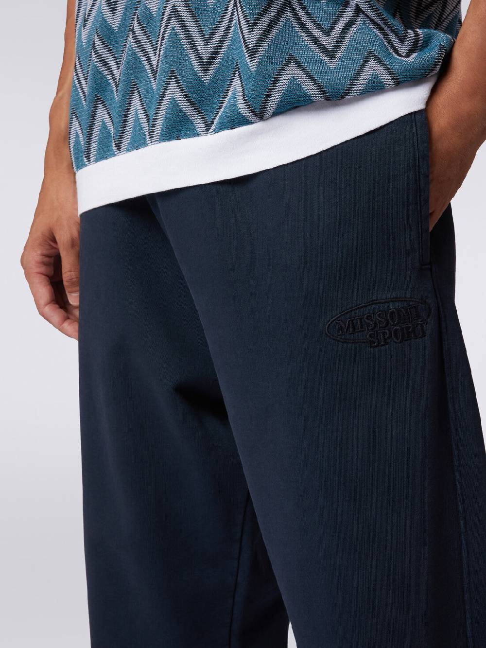 M Missoni Pantaloni in felpa di cotone con logo Acquista Ora