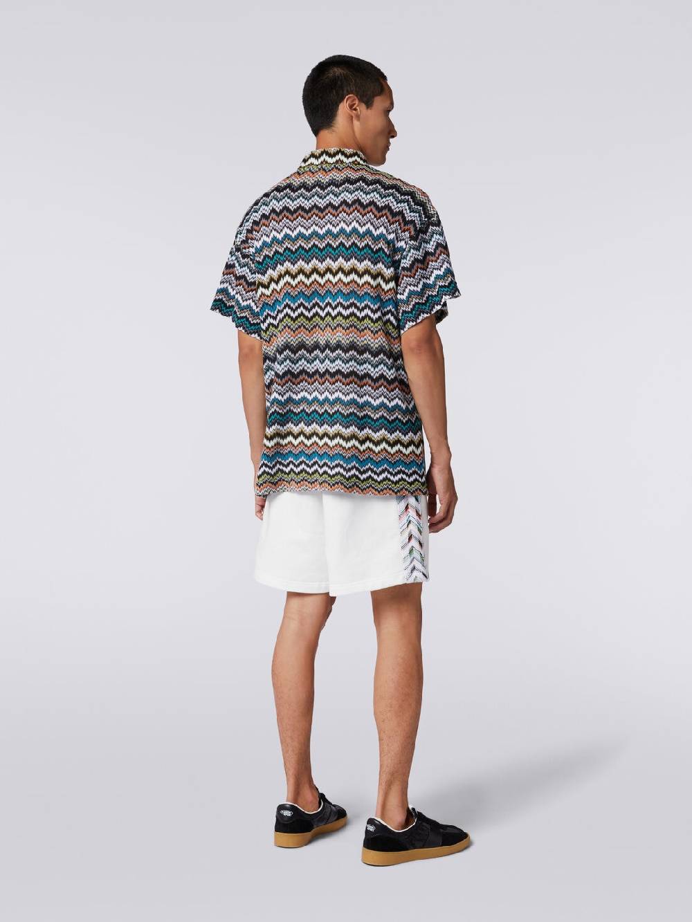 M Missoni Polo in maglia di viscosa e cotone zig zag Consegna Veloce