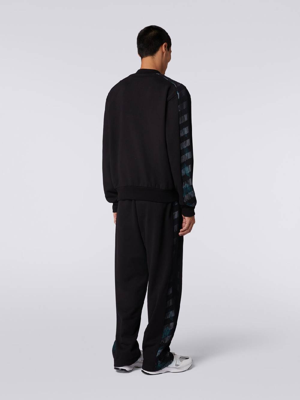 M Missoni Cardigan in felpa di cotone con dettagli in maglia zig zag Shopping Online