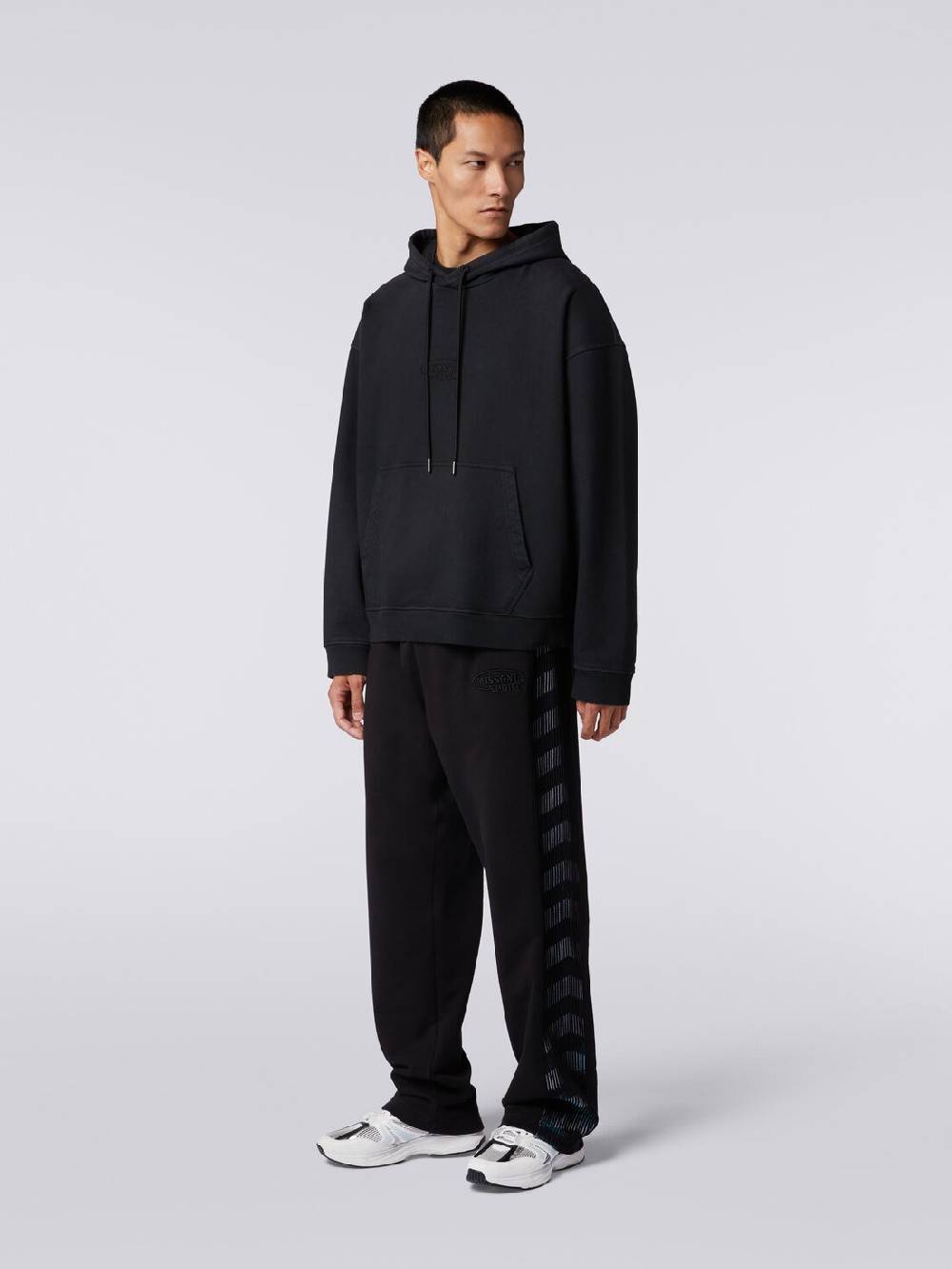 M Missoni Felpa in cotone con cappuccio e logo Affare Del Giorno