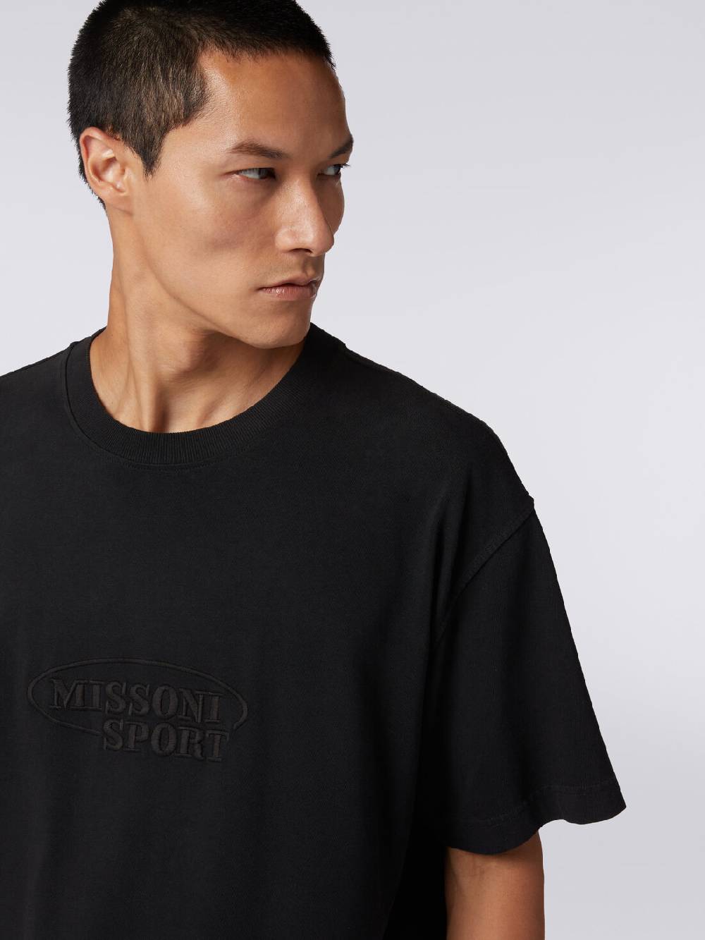 M Missoni T-shirt girocollo in cotone con logo Novità