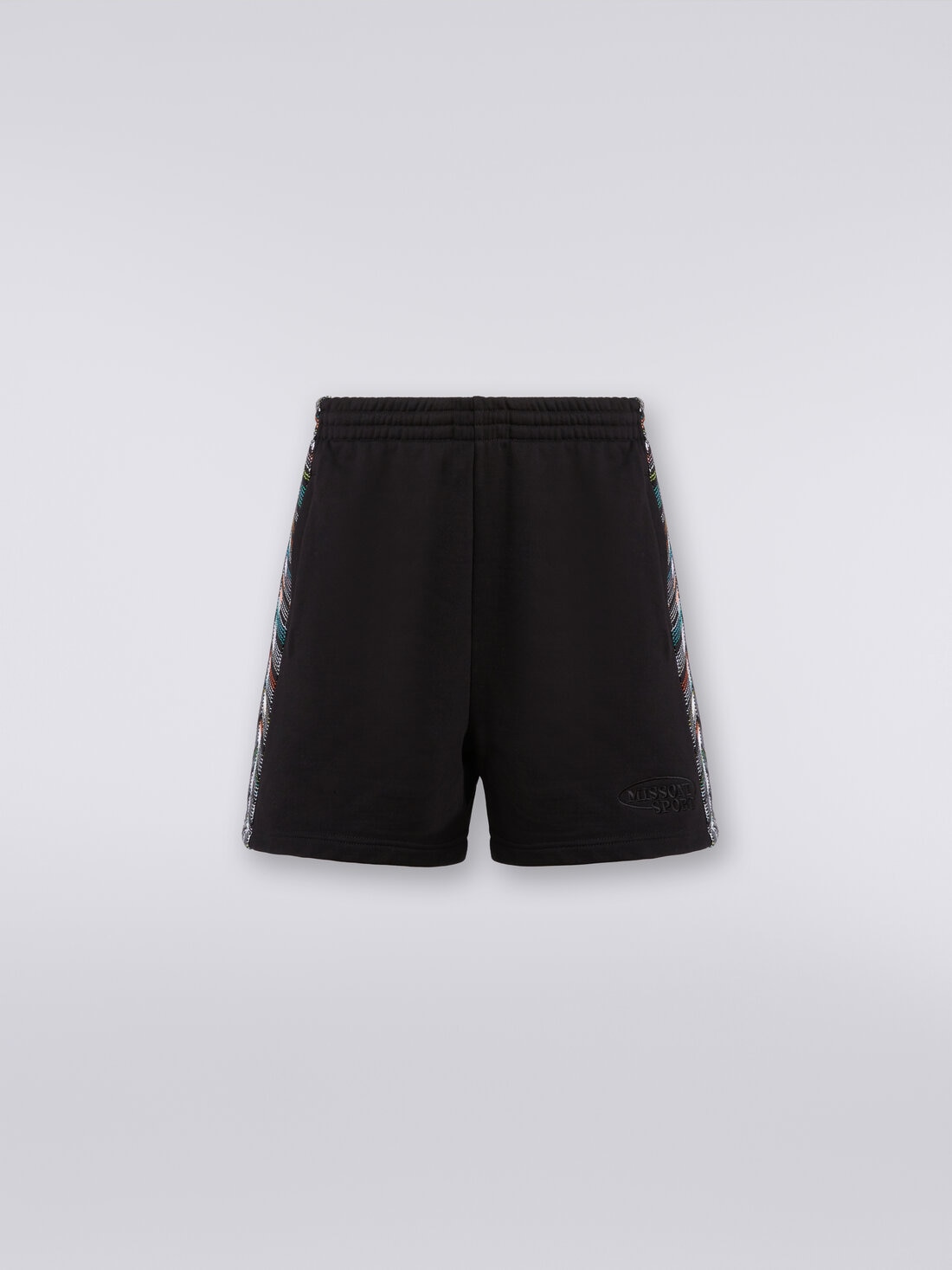 M Missoni Shorts in felpa con logo e bande laterali in maglia Presa