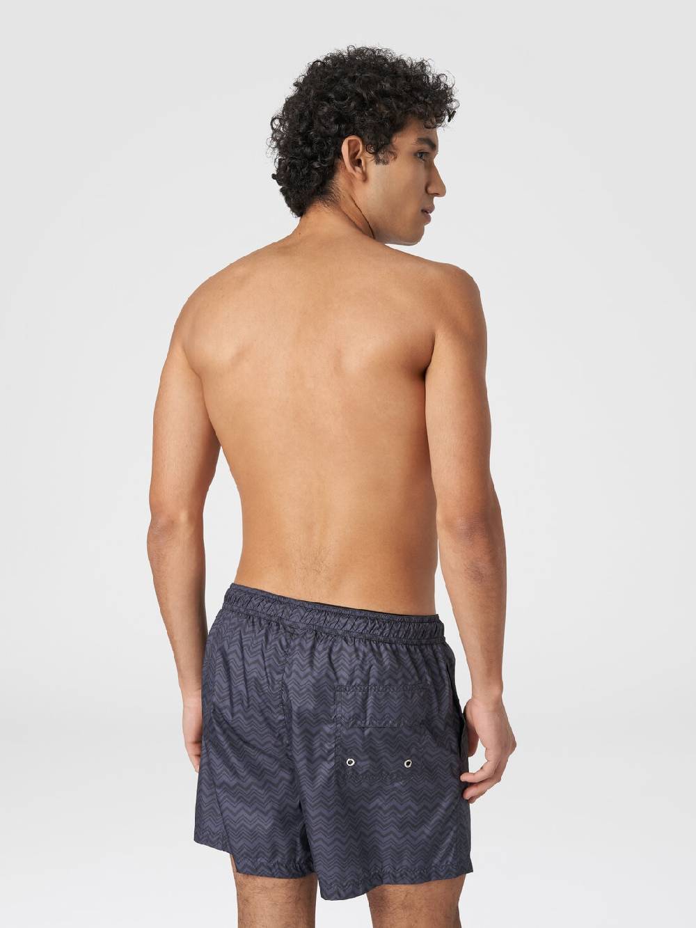 M Missoni Boxer mare con stampa zig zag tonale Offerta