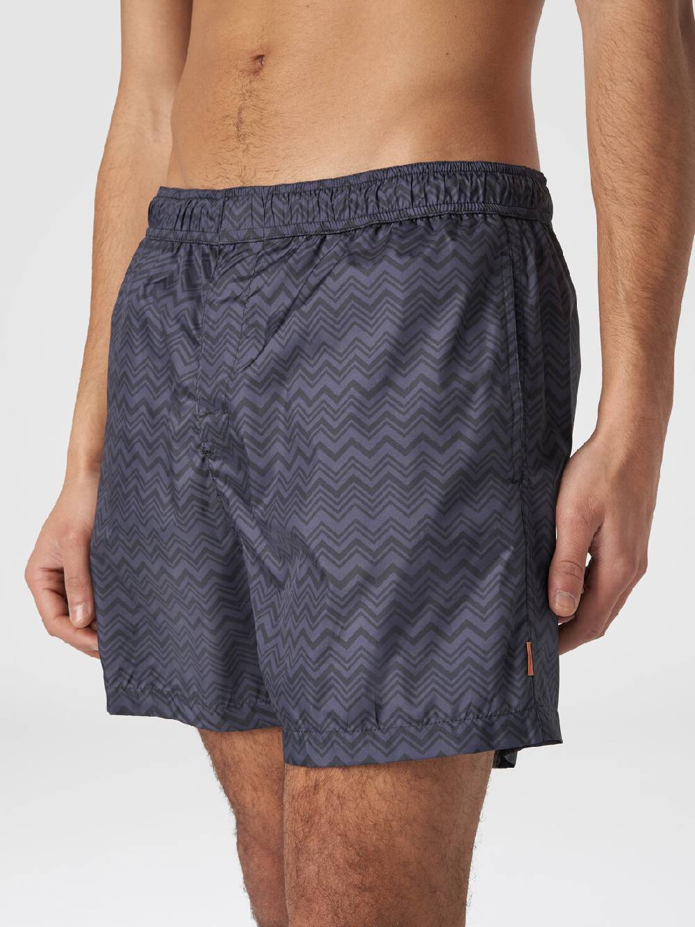 M Missoni Boxer mare con stampa zig zag tonale Offerta