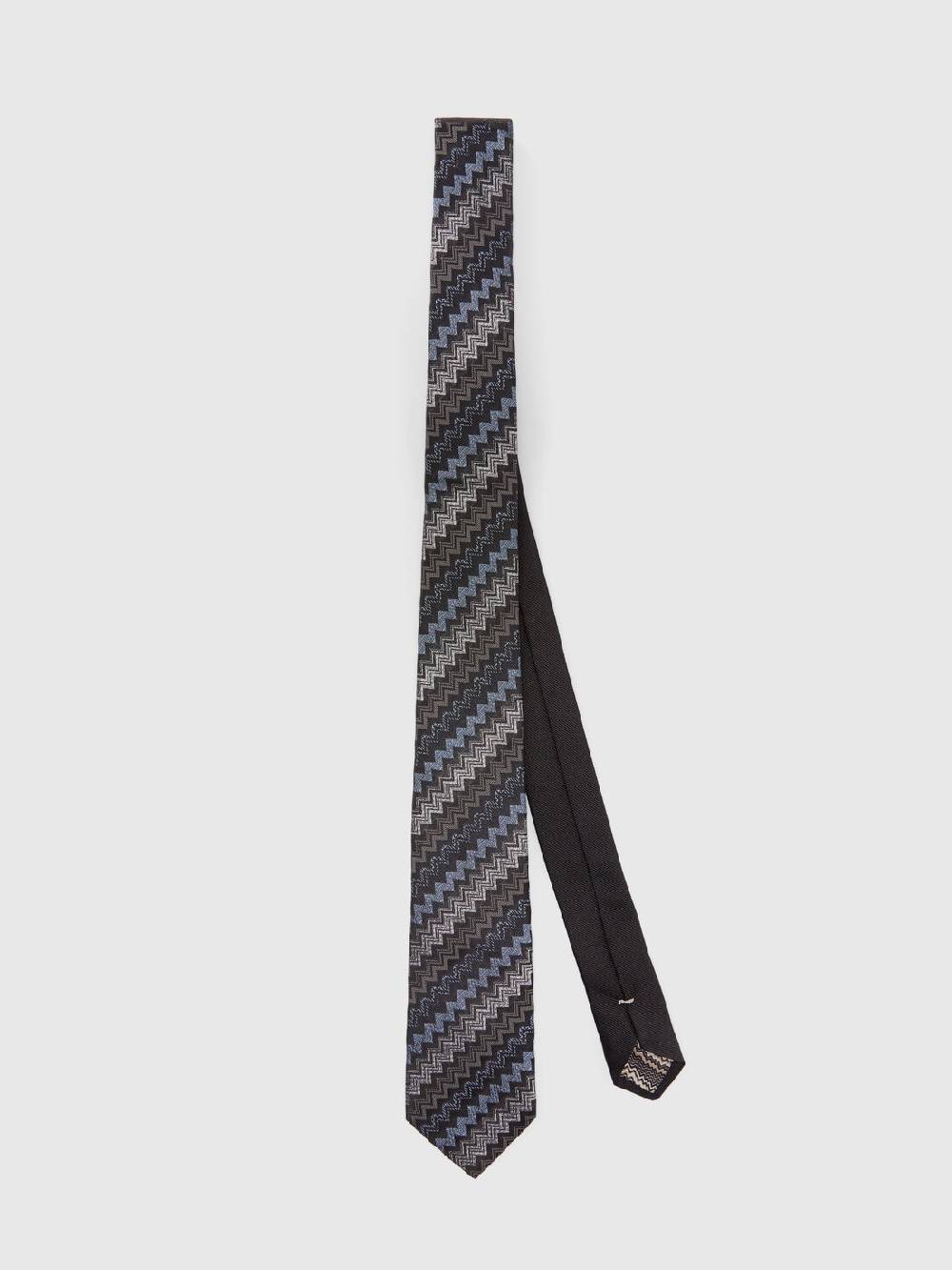 M Missoni Cravatta in seta con motivo zig zag Outlet