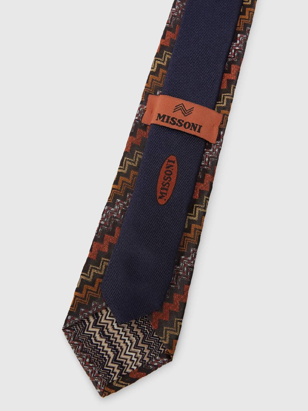 M Missoni Cravatta in seta con motivo zig zag In Vendita