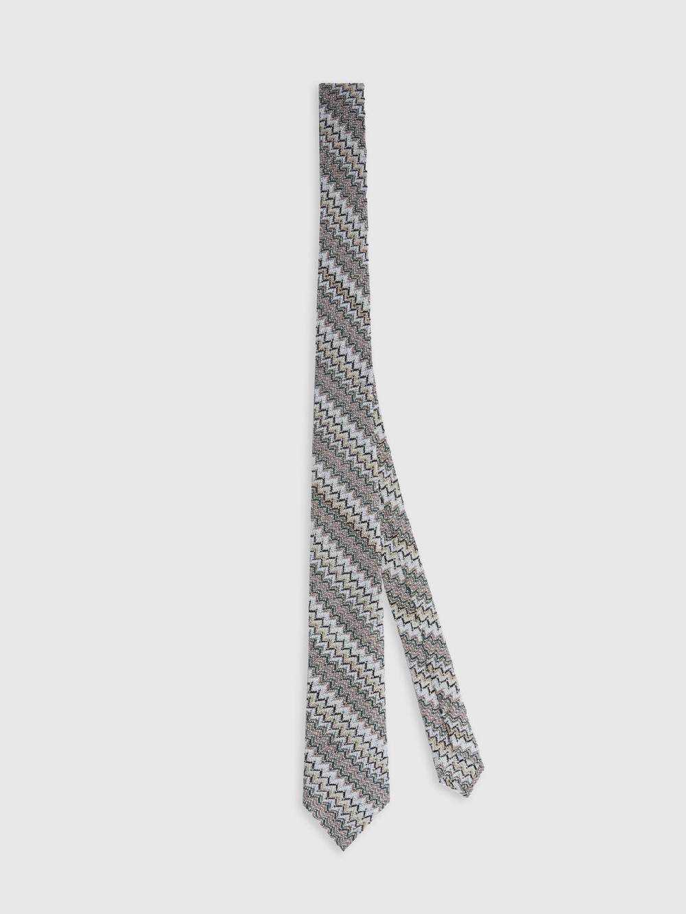 M Missoni Cravatta in viscosa e cotone zig zag Saldi