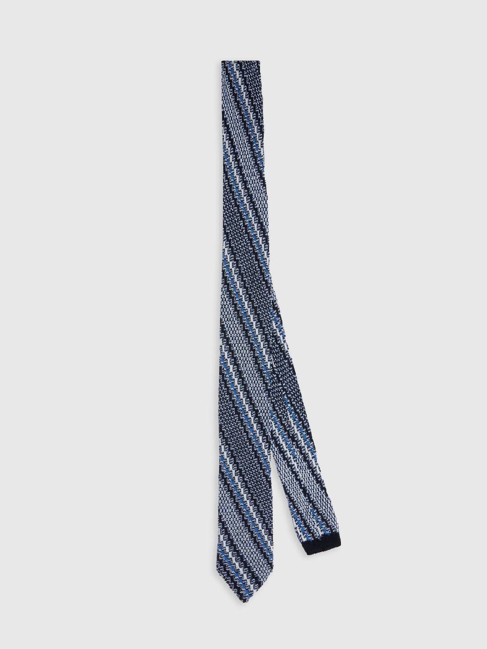 M Missoni Cravatta in cotone e lino con ricami Offerte