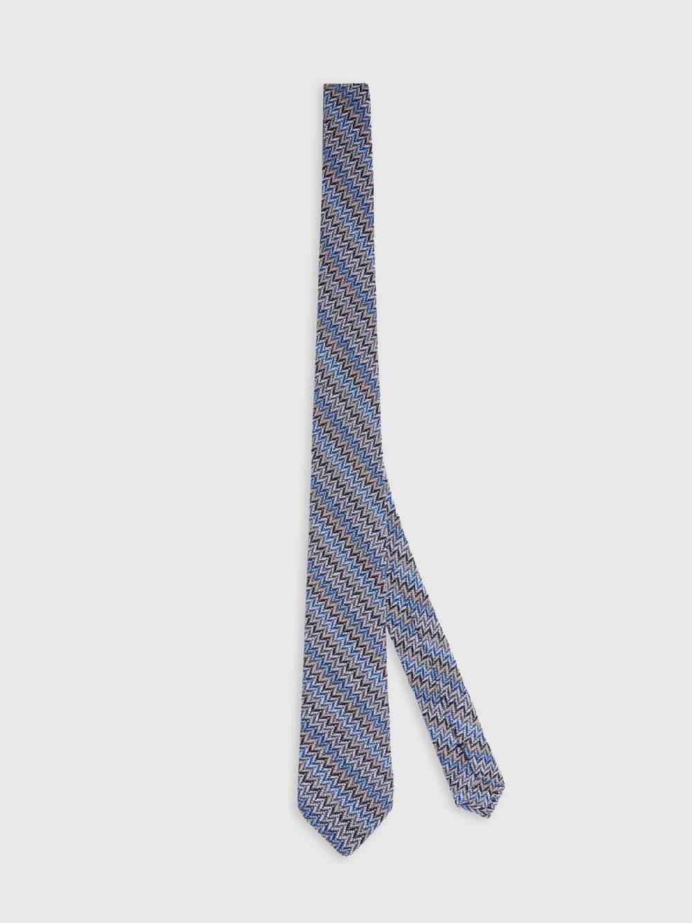 M Missoni Cravatta in viscosa e cotone zig zag Saldi Di Fabbrica
