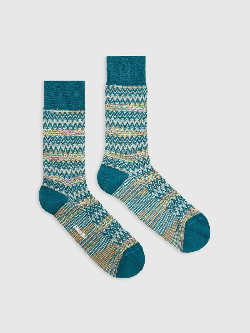M Missoni Calzini corti in misto cotone chevron Negozio