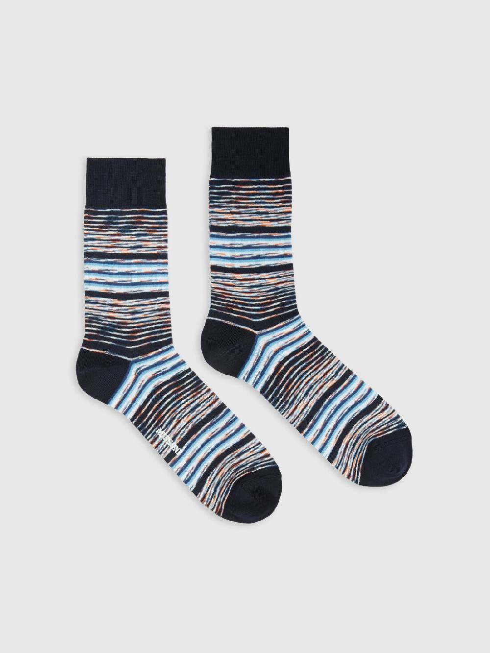M Missoni Calzini corti in misto cotone fiammati Nuova