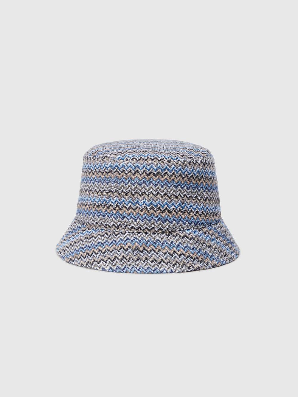 M Missoni Bucket hat in viscosa e cotone zig zag In Linea
