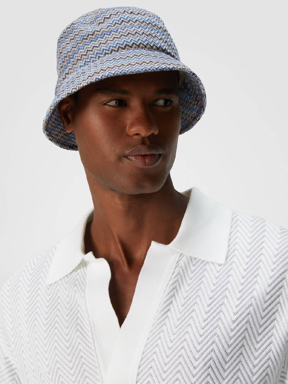 M Missoni Bucket hat in viscosa e cotone zig zag In Linea