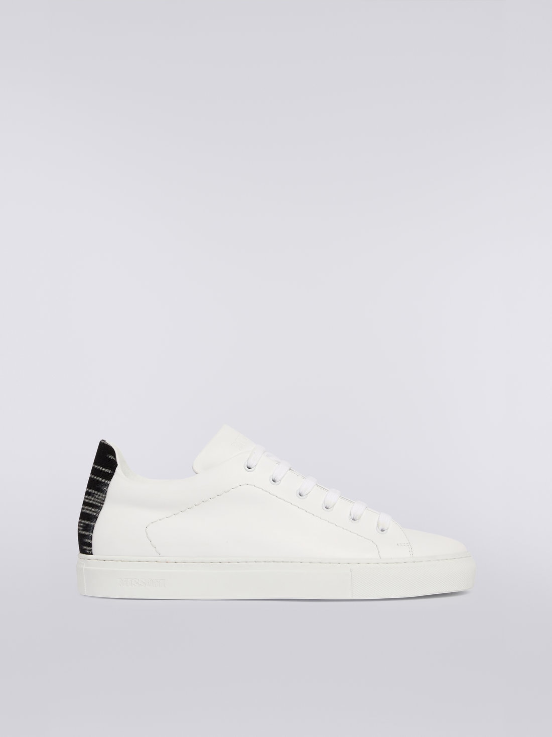 M Missoni Sneakers in pelle con inserto fiammato Soddisfazione Garantita