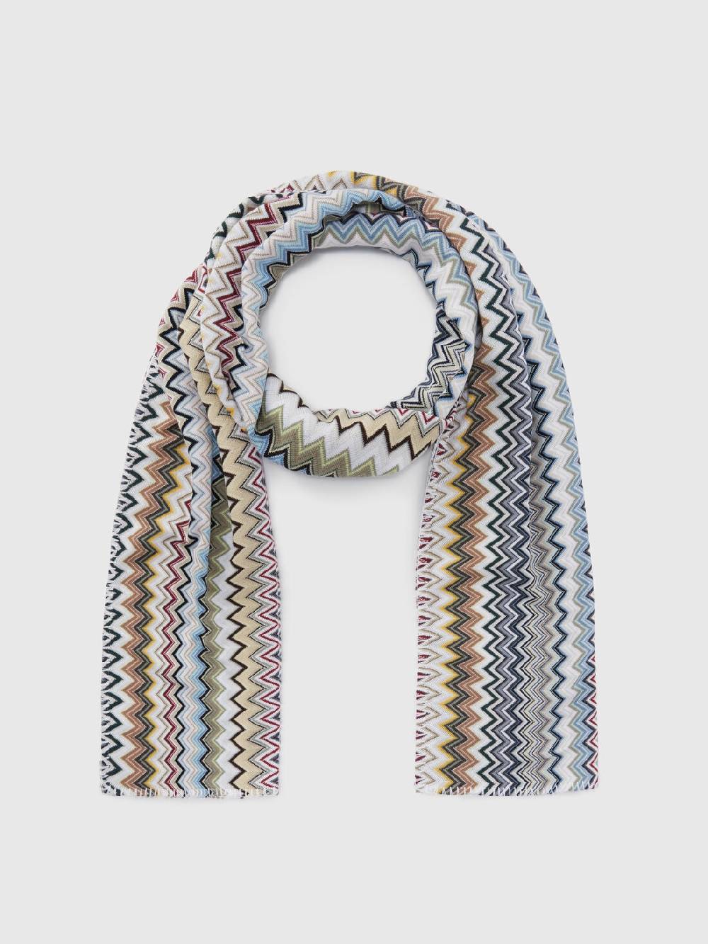 M Missoni Sciarpa in maglia di cotone chevron Shopping Online