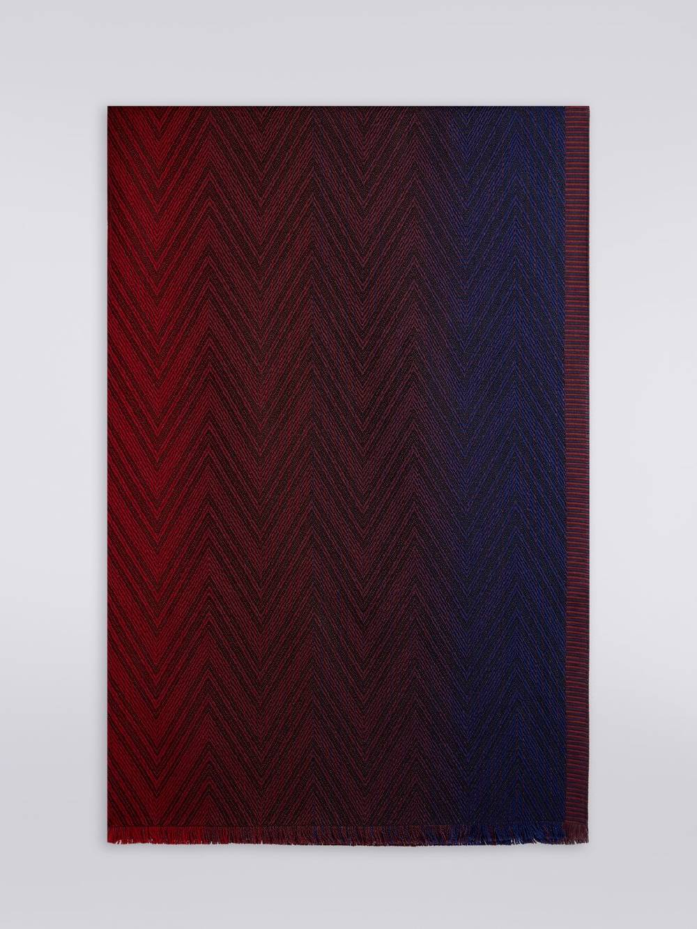 M Missoni Stola in maglia di viscosa e lana chevron con bordi sfrangiati Novità